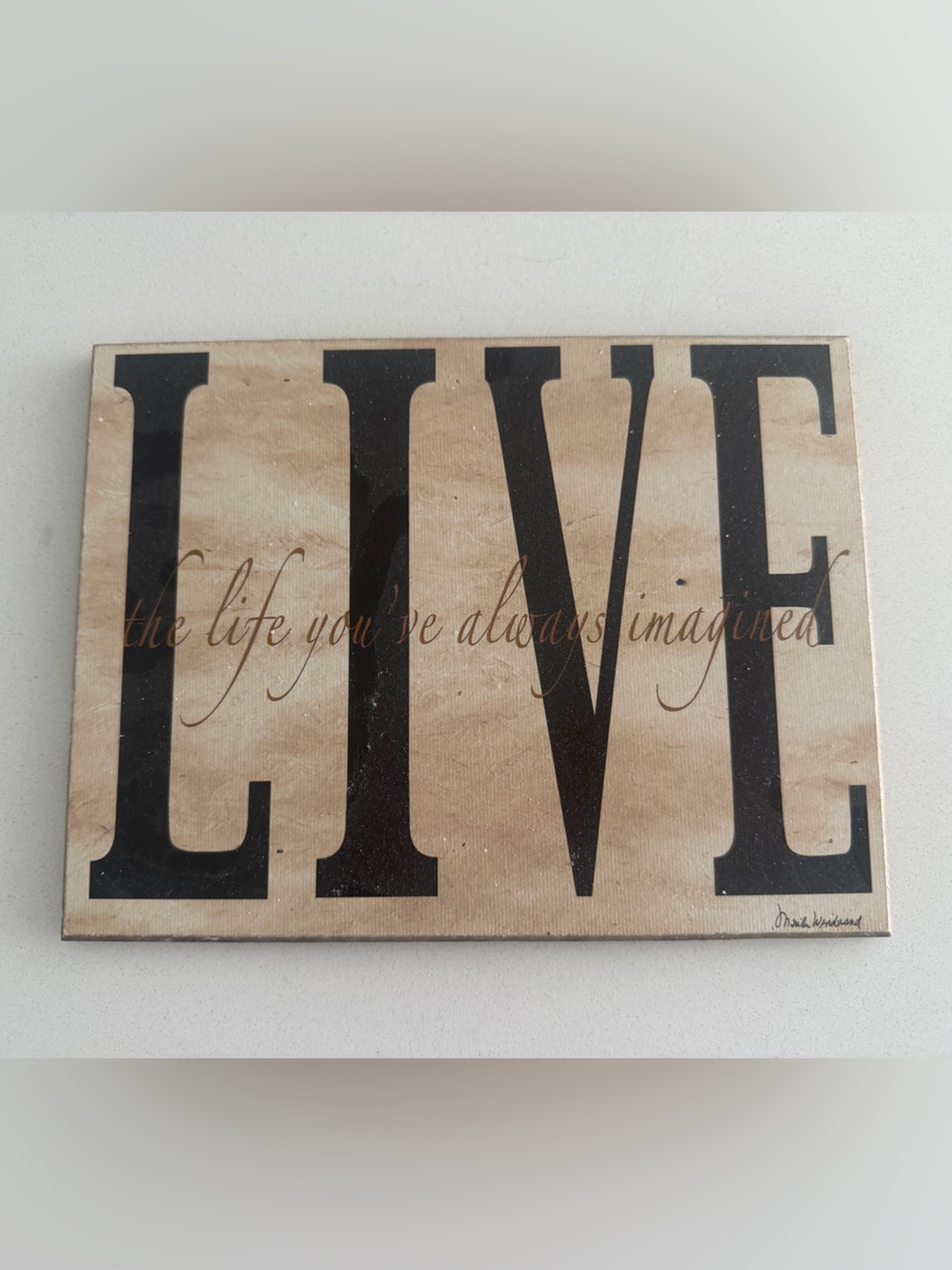 Live the Life You've Always Imagined Wooden Sign Inspirational quote - Picture 1 of 8